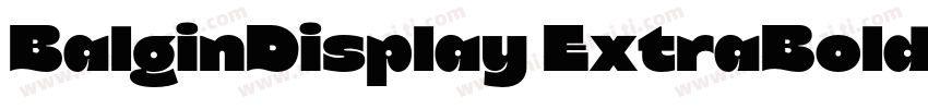 BalginDisplay ExtraBold字体字体转换